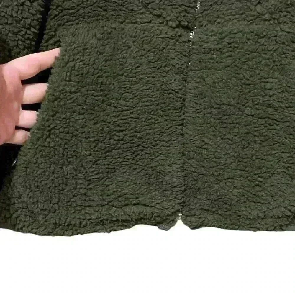 Reternity Olive Zip Jacket S Nwt Drop Shoulder Decorative Stitching Streetwear — image 7 of 8